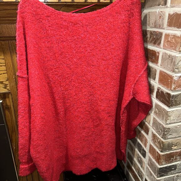NWT Free People Moira Slouchy Tunic In Cherry Fizz Combo Large - Picture 4 of 6